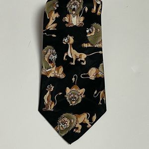 Vintage Dimoda Handmade Lion and Lioness Tie